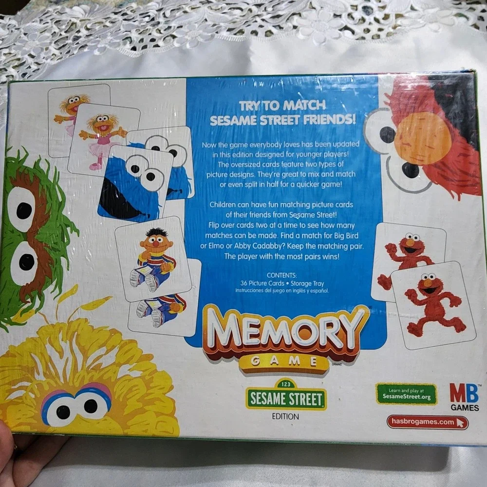 Hasbro Sesame Street Memory Game 2011 Edition 36 Large Cards Preschool Ages 3+